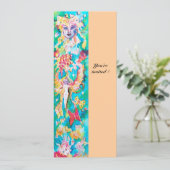 GRAPE FAIRY TALE Pink Blue fucsia white Einladung (Stehend Vorderseite)