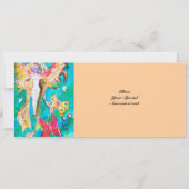 GRAPE FAIRY TALE Pink Blue fucsia white Einladung (Rückseite)