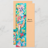 GRAPE FAIRY TALE Pink Blue fucsia white Einladung (Vorne/Hinten)