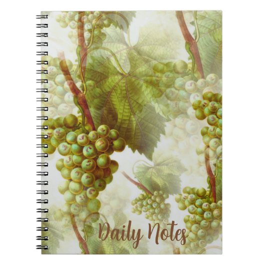 Grape Fruit Pattern  Notebook Notizblock (Vorderseite)