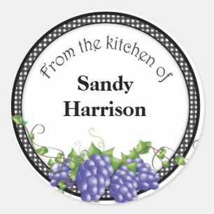 Grape Jelly Jar Stickers