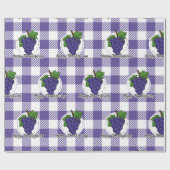 Grape on Violet Plaid - Happy Thanksgiving Geschenkpapier (Flach)
