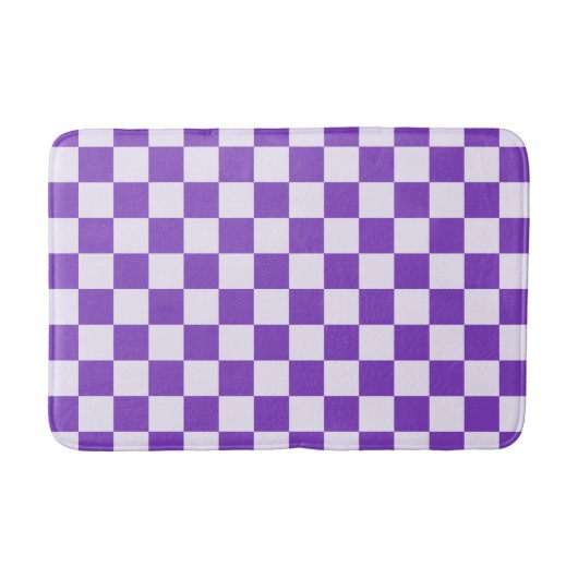 Grape soda checkerboard pattern badematte (Vorderseite)