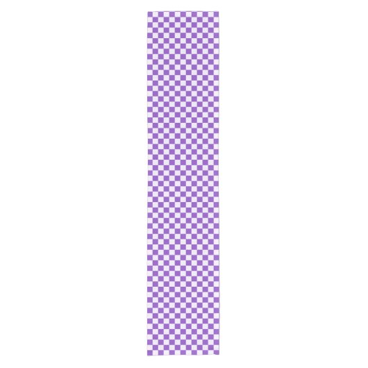 Grape soda checkerboard pattern kurzer tischläufer (Vorderseite)