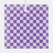 Grape soda checkerboard pattern ornament aus glas (Vorderseite)