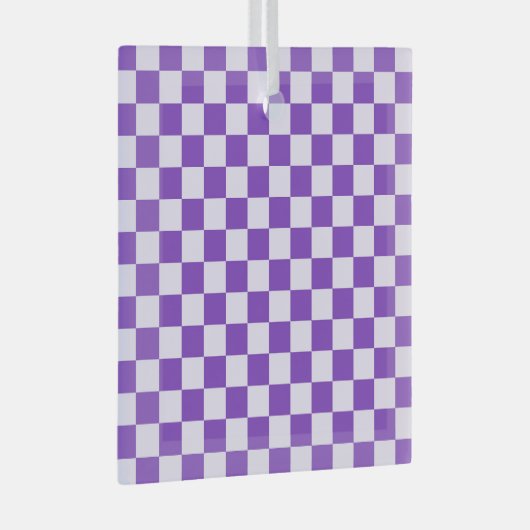 Grape soda checkerboard pattern ornament aus glas (Vorderseite Rechts)