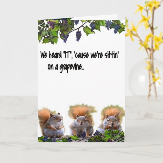 GRAPE VINE BIRTHDAY KARTE (Gelbe Blume)