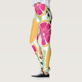 Grapefruit & Blätter: Tropisch Vintag Leggings (Links)
