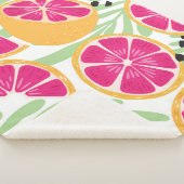 Grapefruit & Blätter: Tropisch Vintag Sherpadecke (3/4)
