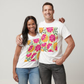 Grapefruit & Blätter: Tropisch Vintag T-Shirt (Unisex)