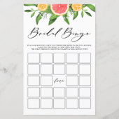 Grapefruit Bridal Bingo Summer Brautparty Game (Vorderseite)