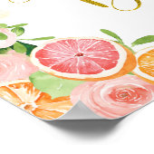 Grapefruit Citrus Brautparty Gästebuch (Ecke)