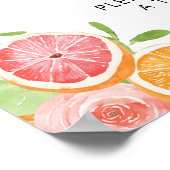 Grapefruit Citrus Brautparty Liebe ist süß Poster (Ecke)