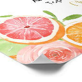 Grapefruit Citrus Brautparty Mimosa Bar Sign Poster (Ecke)