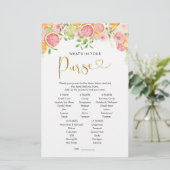 Grapefruit Citrus Brautparty Purgame (Stehend Vorderseite)