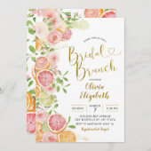 Grapefruit Citrus Fruit Bridal Dusche Einladung (Vorne/Hinten)