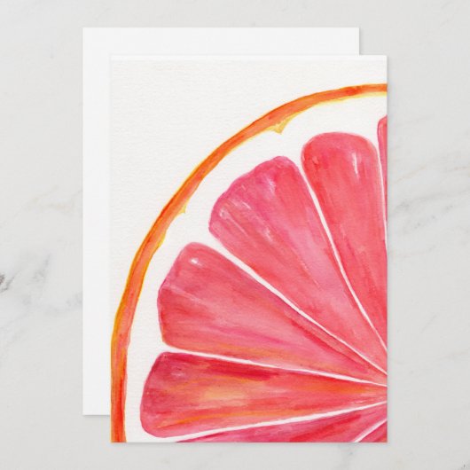 Grapefruit Einladung (Vorne/Hinten)