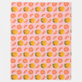 Grapefruit Fleecedecke (Vorderseite)