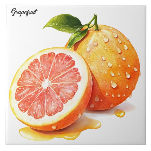 Grapefruit Fliese (Vorderseite)