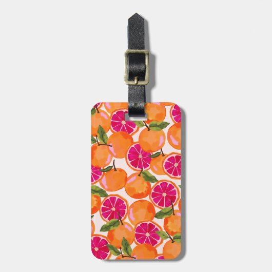 Grapefruit Gepäckanhänger (Vorderseite vertikal)