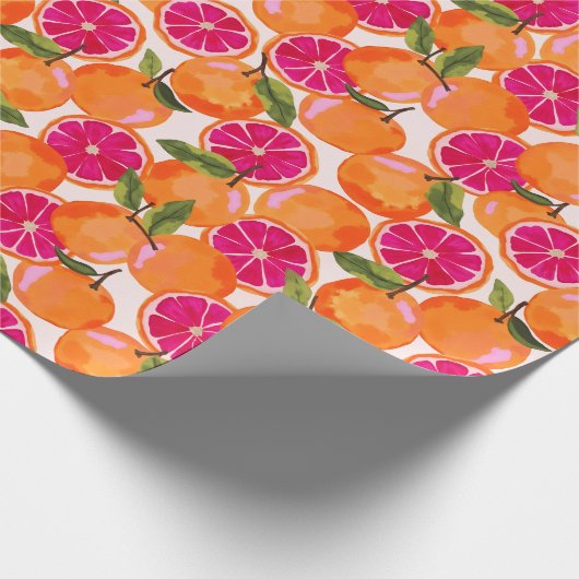 Grapefruit Geschenkpapier (Ecke)