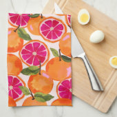 Grapefruit Geschirrtuch (Viertel Falte)