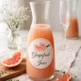 Grapefruit Juice Mimosa Bar Bottle  Runder Aufkleber