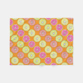 Grapefruit Lemon Limon Orange Citrus Fruchtscheibe Fleecedecke (Vorderseite (Horizontal))