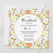 Grapefruit Lemon Orange Citrus Frucht Mix Cocktail Einladung (Vorderseite)