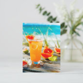 Grapefruit Margarita - Strandgetränk Feiertagspostkarte (Stehend Vorderseite)
