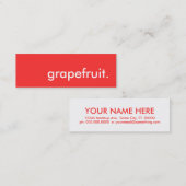 Grapefruit. Mini Visitenkarte (Vorne/Hinten)