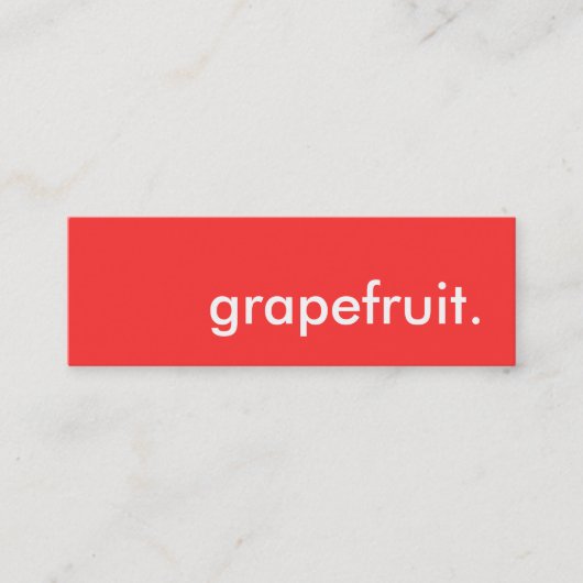 Grapefruit. Mini Visitenkarte (Vorderseite)