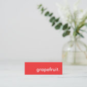 Grapefruit. Mini Visitenkarte (Stehend Vorderseite)