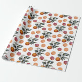 Grapefruit/Orange Geschenkpapier (Ungerollt)