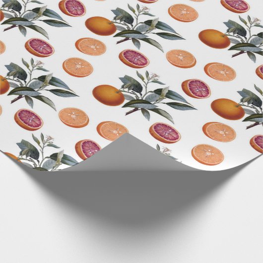 Grapefruit/Orange Geschenkpapier (Ecke)
