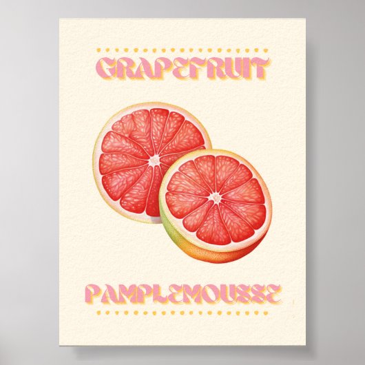 Grapefruit | Pamplemousse French Fruit Poster (Vorne)