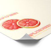 Grapefruit | Pamplemousse French Fruit Poster (Ecke)