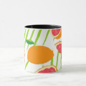 Grapefruit Pattern Summer Art Tasse (Zentrum)