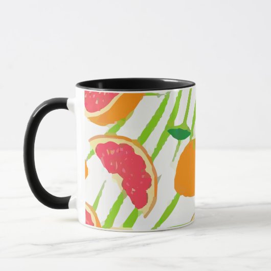 Grapefruit Pattern Summer Art Tasse (Links)