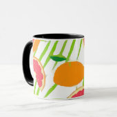 Grapefruit Pattern Summer Art Tasse (Vorderseite Links)