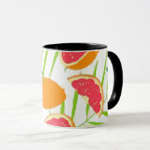 Grapefruit Pattern Summer Art Tasse (VorderseiteRechts)