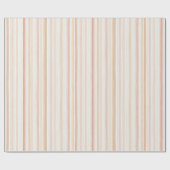 Grapefruit Pink Peach White Stripes Birthday Geschenkpapier (Flach)