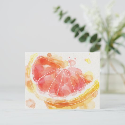 Grapefruit Postkarte (Stehend Vorderseite)