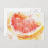 Grapefruit Postkarte (Vorne/Hinten)