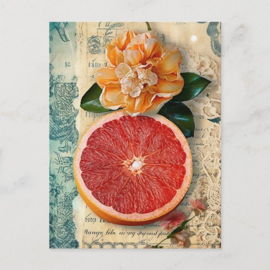 Grapefruit Postkarte (Vorderseite)