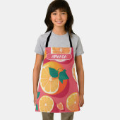 Grapefruit Retro Personalisiertes Muster Schürze (Insitu)