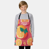 Grapefruit Retro Personalisiertes Muster Schürze (Getragen)
