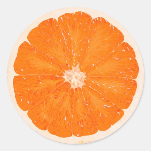 Grapefruit Runder Aufkleber (Vorderseite)
