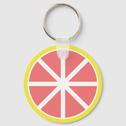 Grapefruit Slice Button Schlüsselanhänger (Vorderseite)