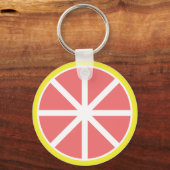 Grapefruit Slice Button Schlüsselanhänger (Vorderseite)